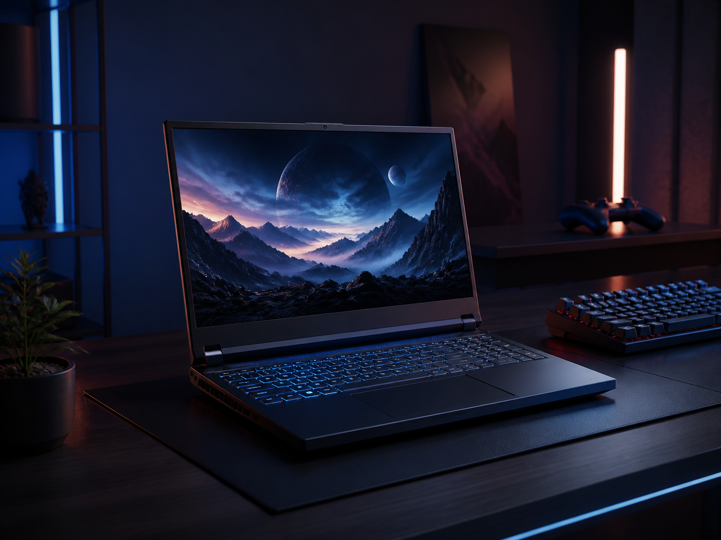 โต๊ะเกมมิ่งพร้อม Notebook สำหรับเล่นเกม