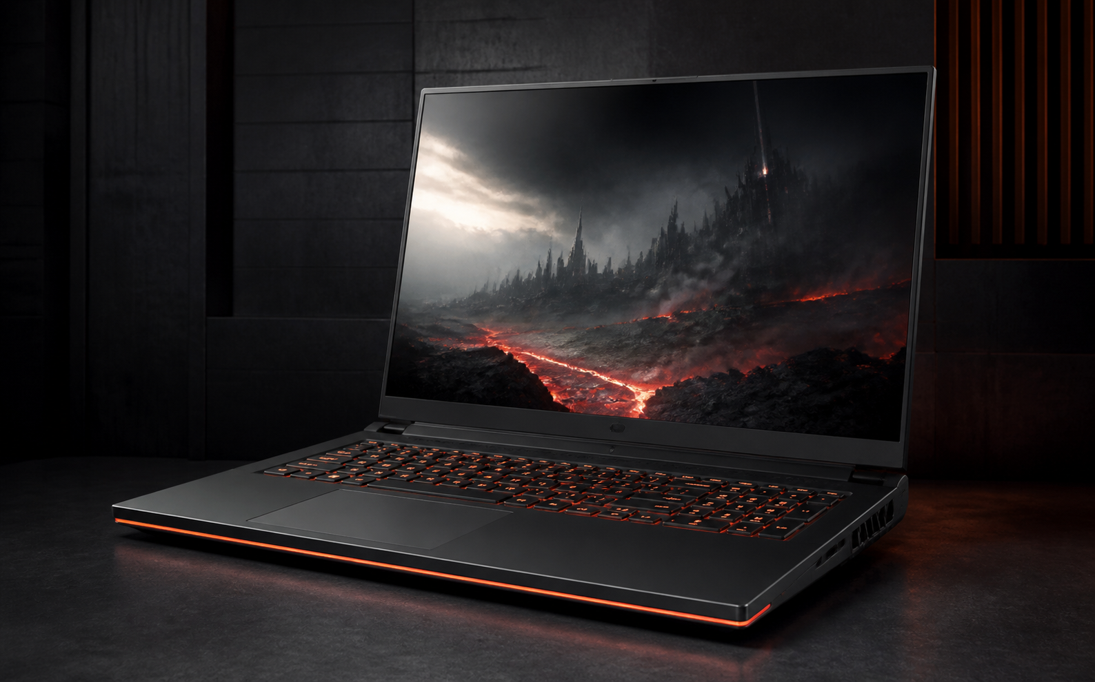 ภาพประกอบ ROG Strix SCAR 18 RTX 5080 ในสตูดิโอสีน้ำเงิน